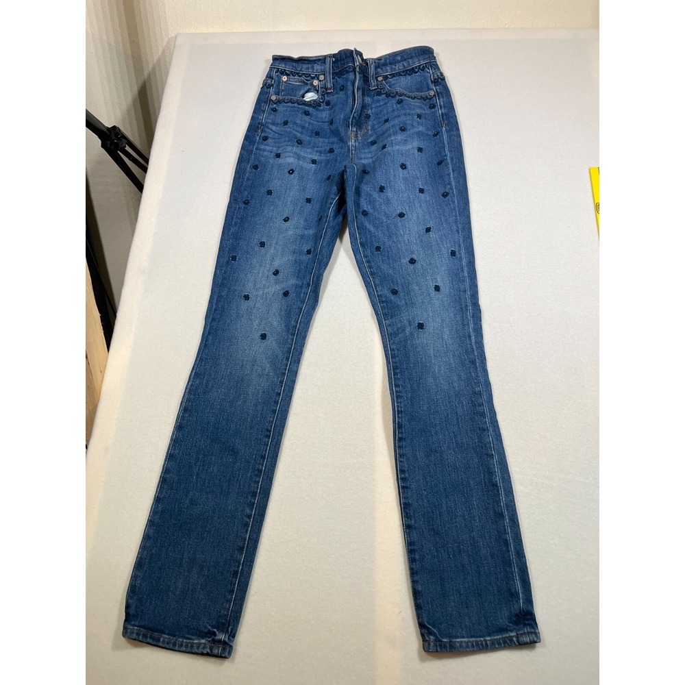 Madewell women's the high rise boy jeans size 24 with dots